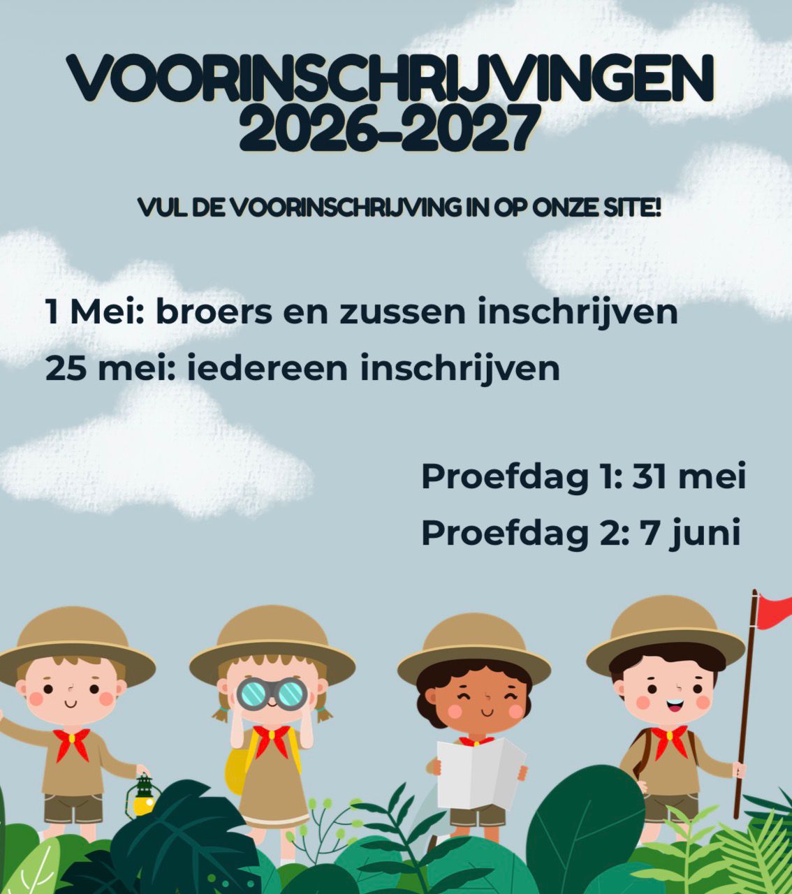 Voorinschrijvingen 2026-2026